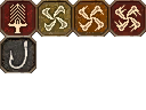 Fishing hook in the skill atlas
